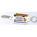 Key Clip W/ Key Ring & Full Color School Bus Key Tag